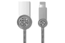 کابل شارژ USB ریمکس USB به Lightning مدل RC-085i Moon Series با طول 1 متر نقره ای