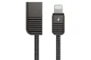 کابل شارژ USB ریمکس USB به Lightning مدل RC-088i Linyo Series با طول 1 متر مشکی