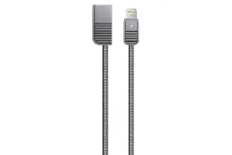 کابل شارژ USB ریمکس USB به Lightning مدل RC-088i Linyo Series با طول 1 متر نقره ای