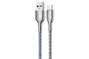 کابل شارژ USB ریمکس USB به Type-C مدل RC-092a Kingpin Series با طول 1 متر نقره ای