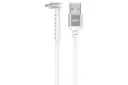 کابل شارژ USB ریمکس USB به Lightning مدل RC-100i با طول 1 متر سفید