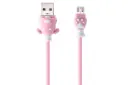 کابل شارژ USB ریمکس USB به Micro-USB مدل RC-106m با طول 1 متر صورتی
