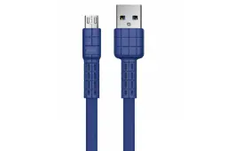 کابل شارژ USB ریمکس USB به Micro-USB مدل RC-116m با طول 1 متر آبی