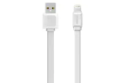 کابل شارژ USB ریمکس USB به Lightning مدل RC-129i با طول 1 متر سفید