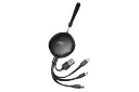 کابل شارژ USB ریمکس USB به Type-C+Micro-USB+Lightning مدل RC-185th 3in1 با طول 1 متر مشکی