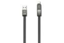 کابل شارژ USB ریمکس USB به Micro-USB+Lightning مدل Strive RC-042t 2in1 با طول 1 متر مشکی