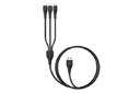 کانکتور کابل شارژ USB راک USB به Type-C+Micro-USB+Lightning مدل Hi-Tensile RCB0560 3in1 با طول 1.2 متر