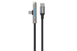 کابل شارژ USB راک Type-C به Lightning مدل M3 RCB0811 با طول 2 متر مشکی