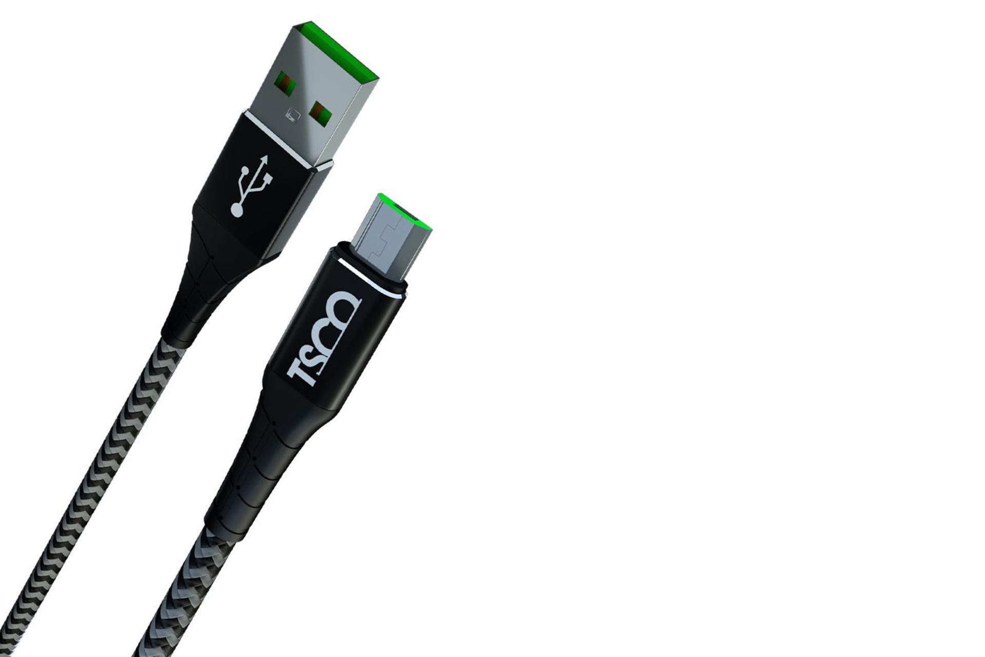 کانکتور کابل شارژ USB تسکو USB به Micro-USB مدل TC A166N با طول 1 متر