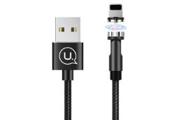 کابل شارژ USB یوسمز USB به Lightning مدل Magnetic U59 با طول 1 متر مشکی
