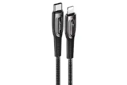 کابل شارژ USB یوسمز Type-C به Lightning مدل Raydan Series با طول 1.2 متر مشکی