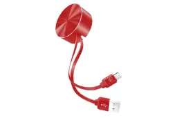 کابل شارژ USB یوسمز USB به Micro-USB مدل U-BIN Series با طول 1 متر قرمز