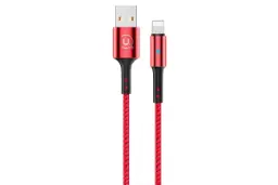 کابل شارژ USB یوسمز USB به Lightning مدل U-Go Smart Power Off با طول 1.2 متر قرمز