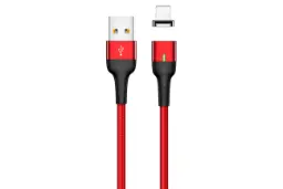کابل شارژ USB یوسمز USB به Lightning مدل U28 با طول 1 متر قرمز