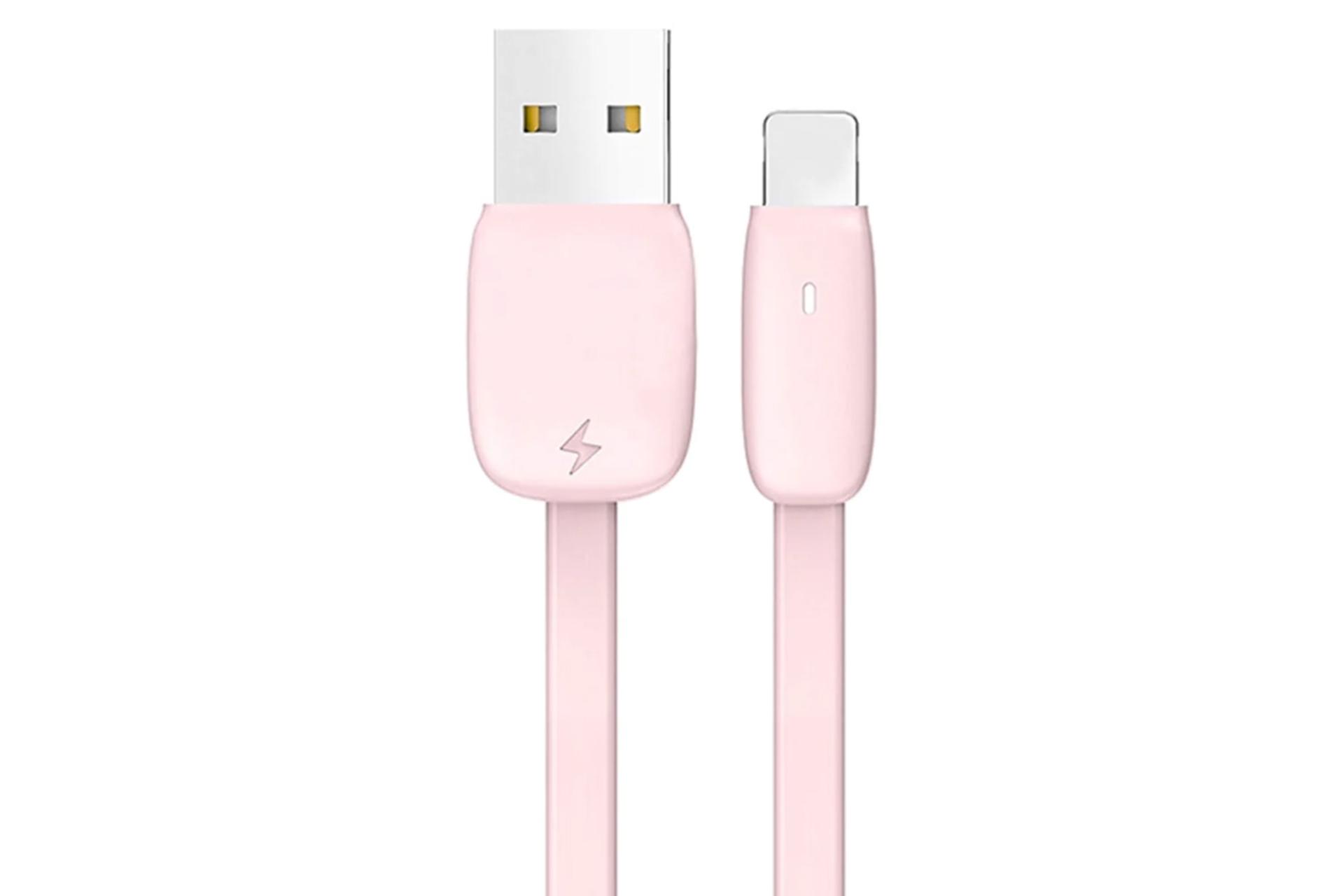 کابل شارژ USB یوسمز USB به Lightning مدل U6 Candy Color با طول 1.2 متر صورتی