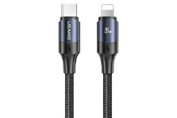 کانکتور کابل شارژ USB یوسمز Type-C به Lightning مدل U71 20w با طول 3 متر