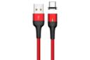 کابل شارژ USB یوسمز USB به Type-C مدل US-SJ327 U28 با طول 1 متر قرمز