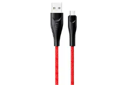 کابل شارژ USB یوسمز USB به Micro-USB مدل US-SJ393 U41 با طول 1 متر قرمز