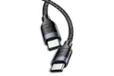 کانکتور کابل شارژ USB یوسمز Type-C به Type-C مدل US-SJ400 U31 با طول 1.2 متر