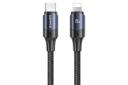 کابل شارژ USB یوسمز Type-C به Lightning مدل US-SJ521 U71 20w با طول 1.2 متر مشکی