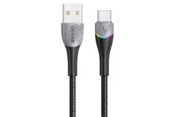کابل شارژ USB یوسمز USB به Type-C مدل US-SJ542 U77 با طول 1.2 متر مشکی