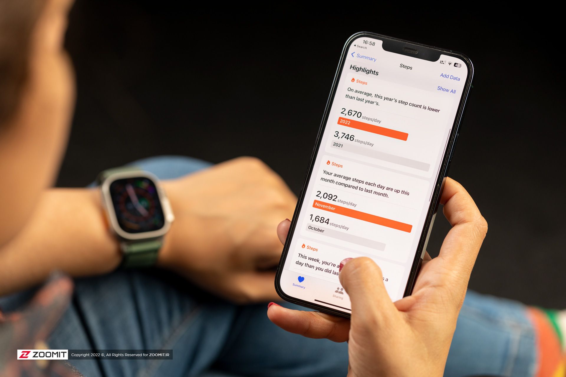 اپلیکیشن سلامتی ساعت هوشمند اپل واچ اولترا / Apple Watch Ultra