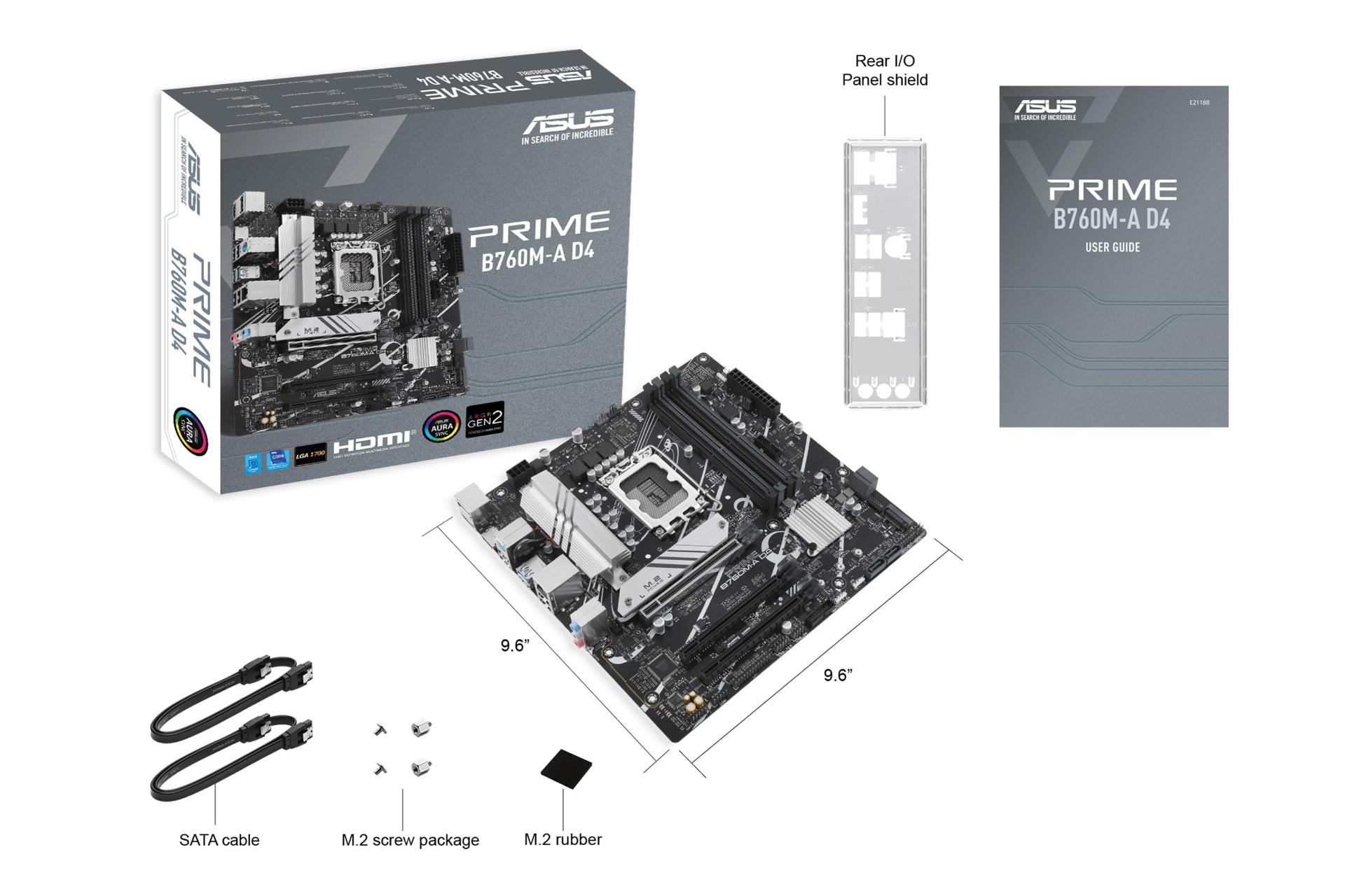 اقلام همراه مادربرد ایسوس ASUS PRIME B760M-A D4
