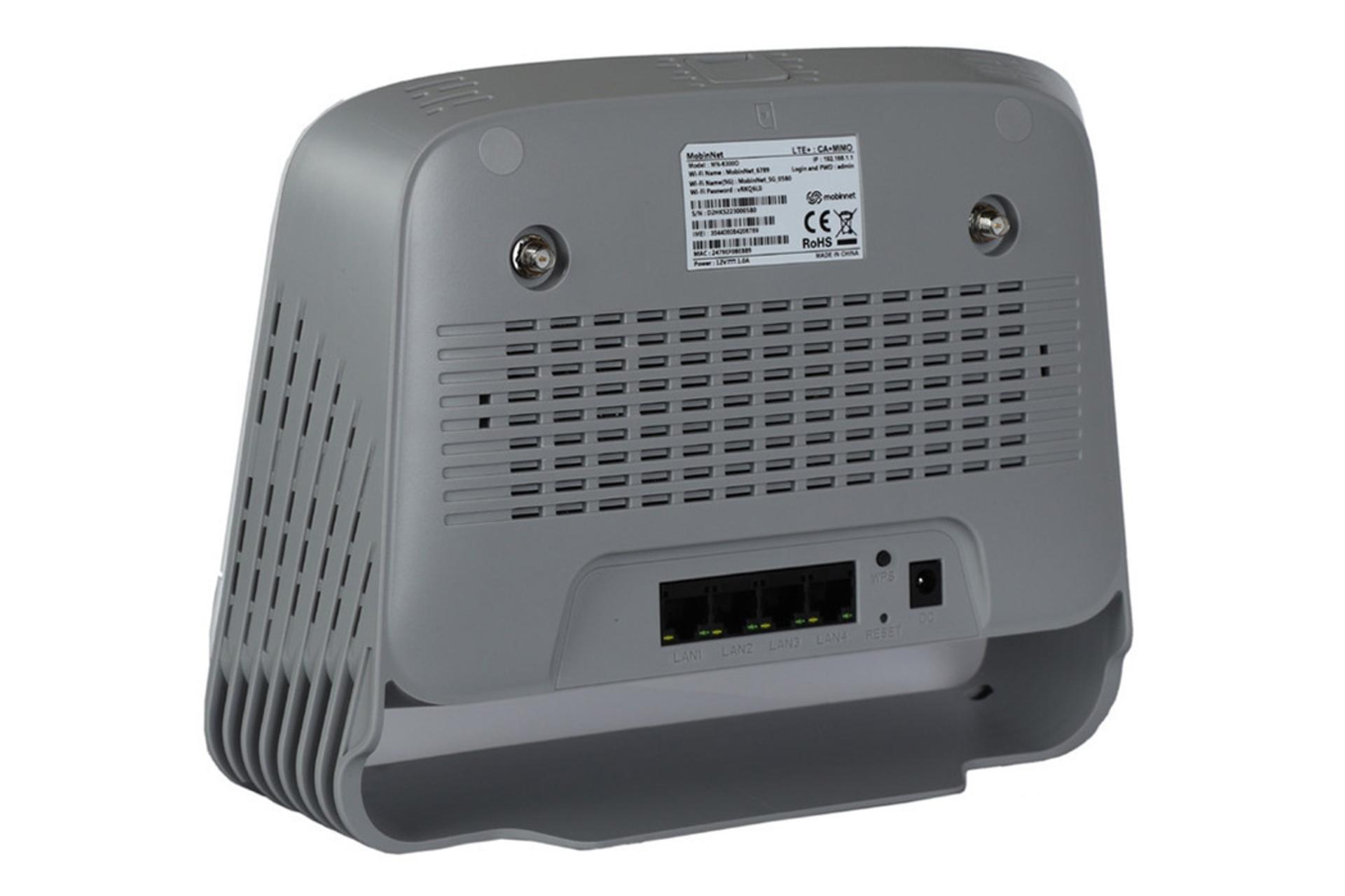 نمای کناری مودم و روتر سیم‌ کارتی مبین نت Mobinnet MN-6300D
