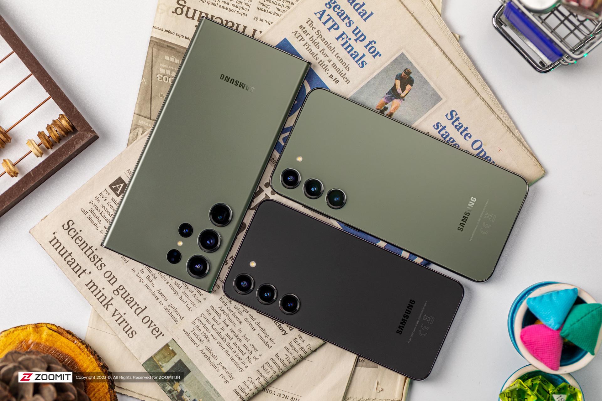 نمای بالا گوشی موبایل گلکسی سری اس 23 سامسونگ / Samsung Galaxy S23 Series