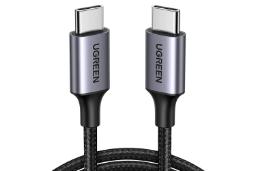 کابل شارژ USB یوگرین Type-C به Type-C مدل US261 با طول 2 متر مشکی