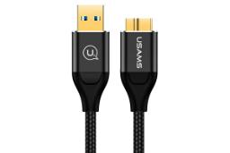 کابل شارژ USB یوسمز Type-A به Micro B مدل US-SJ272 U19 با طول 1 متر مشکی
