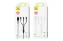 جعبه کابل شارژ USB یوسمز Type-A به Type-C+Micro-USB+Lightning مدل US-SJ367 U35 با طول 1 متر