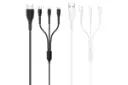 رنگ بندی کابل شارژ USB یوسمز Type-A به Type-C+Micro-USB+Lightning مدل US-SJ367 U35 با طول 1 متر