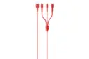 کابل شارژ USB یوسمز Type-A به Type-C+Micro-USB+Lightning مدل US-SJ374 U38 3in1 با طول 1 متر قرمز
