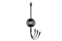 کابل شارژ USB یوسمز Type-A به Type-C+Micro-USB+Lightning مدل US-SJ508 U69 3in1 با طول 1 متر مشکی