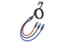 کابل شارژ USB یوسمز Type-A+Type-C به Micro-USB+Type-C+Lightning مدل US-SJ549 U71 با طول 1.2 متر