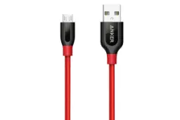 کانکتور کابل شارژ USB انکر Type-A به Micro-USB مدل +A8143 PowerLine با طول 1.8 متر