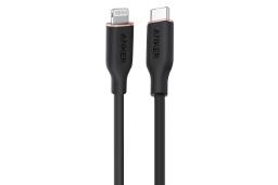 کابل شارژ USB انکر Type-C به Lightning مدل A8663 PowerLine III Flow با طول 1.8 متر مشکی