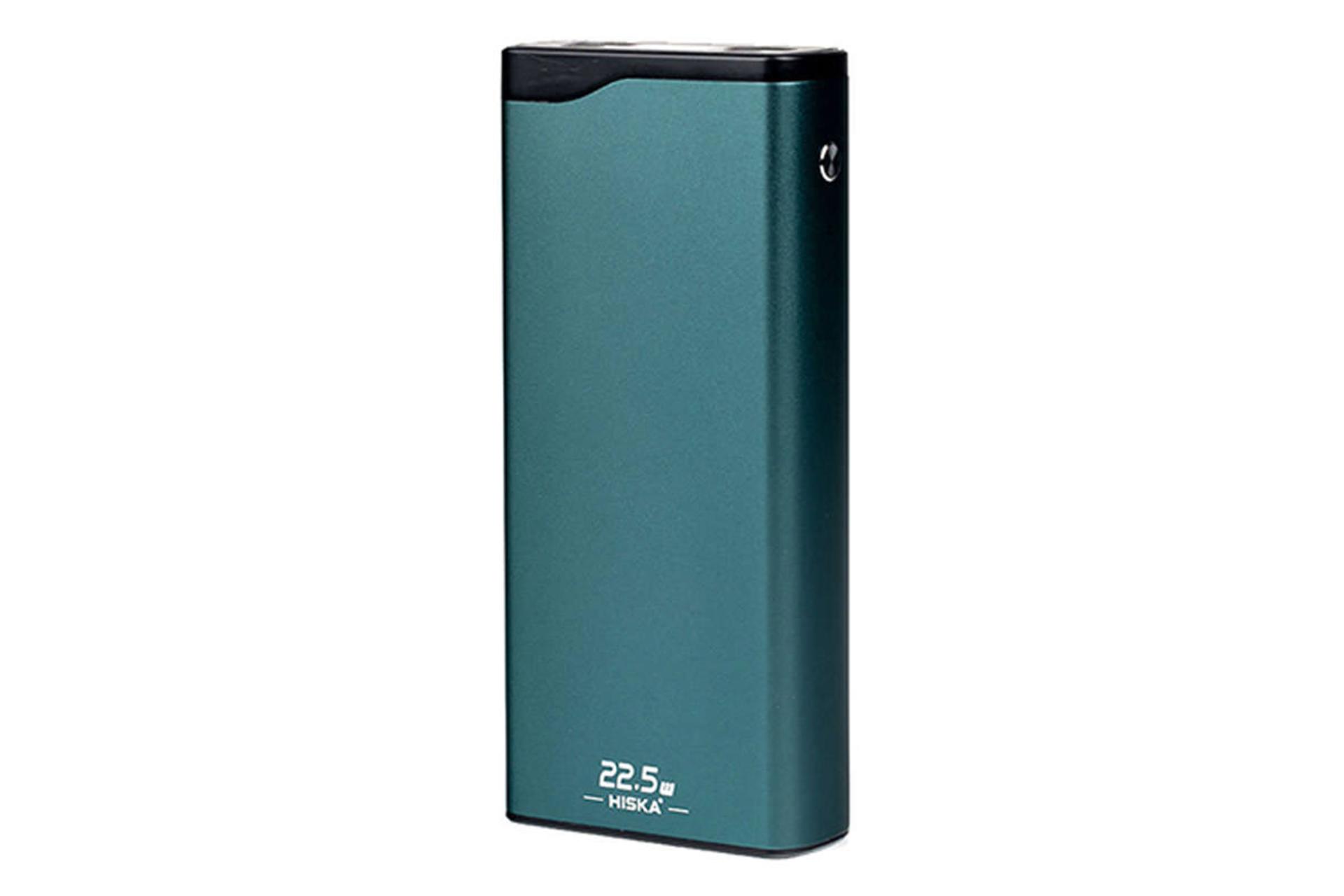 نمای روبرو پاوربانک هیسکا QI-212PD با ظرفیت 20000 میلی‌آمپر ساعت