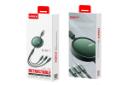 جعبه کابل شارژ USB هیسکا Type-A به Type-C+Micro-USB+Lightning مدل LX-10 با طول 1.2 متر