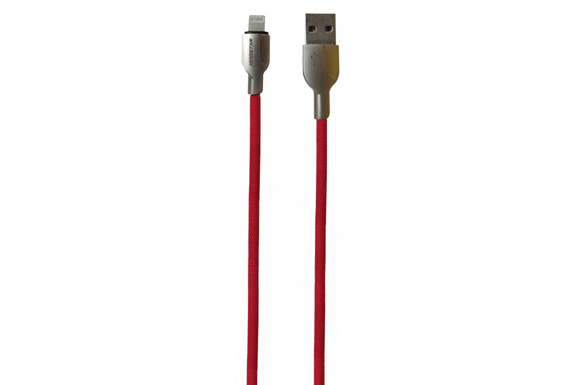 کانکتور کابل شارژ USB کینگ استار Type-A به Lightning مدل K37 i با طول 1 متر