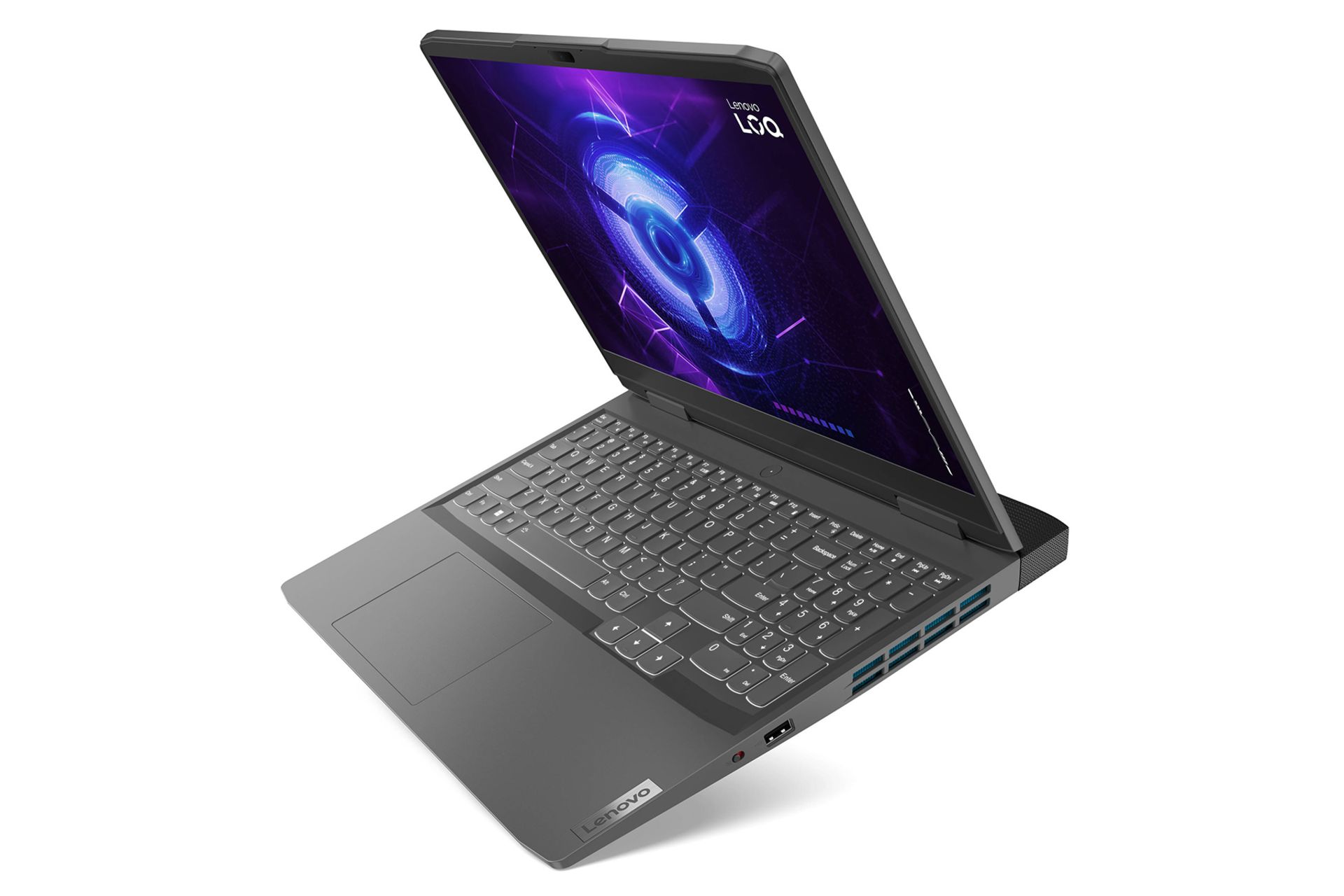 مرجع متخصصين ايران نماي نيمرخ لپ تاپ لنوو Lenovo LOQ 15IRH8 و نمايش درگاه‌هاي لبه‌ي سمت راست