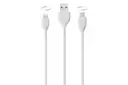 کانکتور کابل شارژ USB ریمکس USB به Micro-USB+Lightning مدل LESU RC-050T 2in1 با طول 2 متر