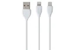 کابل شارژ USB ریمکس USB به Micro-USB+Lightning مدل LESU RC-050T 2in1 با طول 2 متر سفید