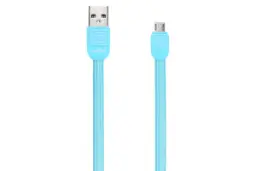 کابل شارژ USB ریمکس USB به Micro-USB مدل RC-045m Puff با طول 1 متر آبی