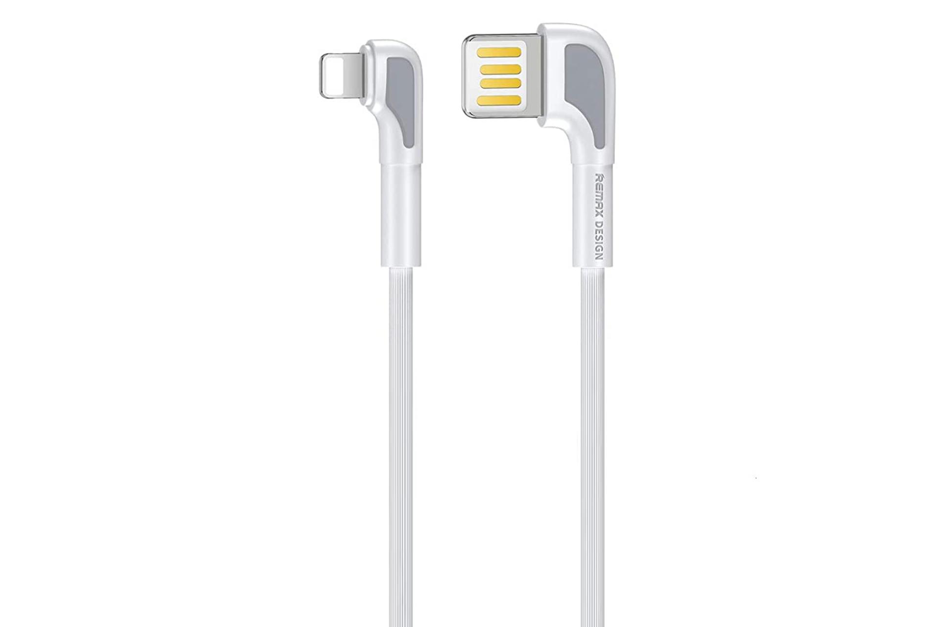 کابل شارژ USB ریمکس USB به Lightning مدل RC-157i Janker Series با طول 1 متر سفید