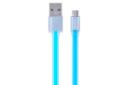 کابل شارژ USB ریمکس USB به Micro-USB مدل RE-005m Colourfull با طول 1 متر آبی