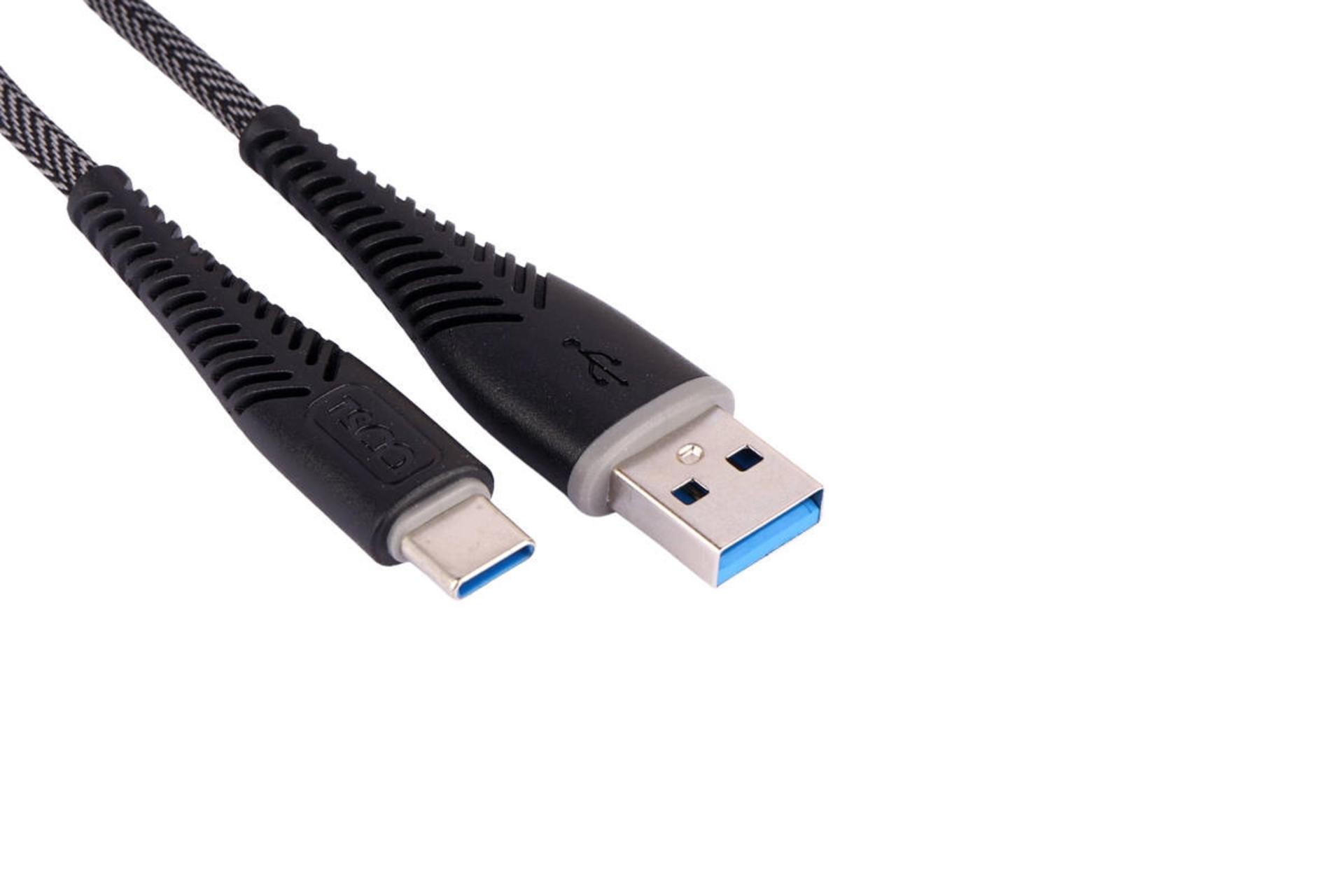 کانکتور کابل شارژ USB تسکو Type-A به Type-C مدل TC C350 با طول 1 متر