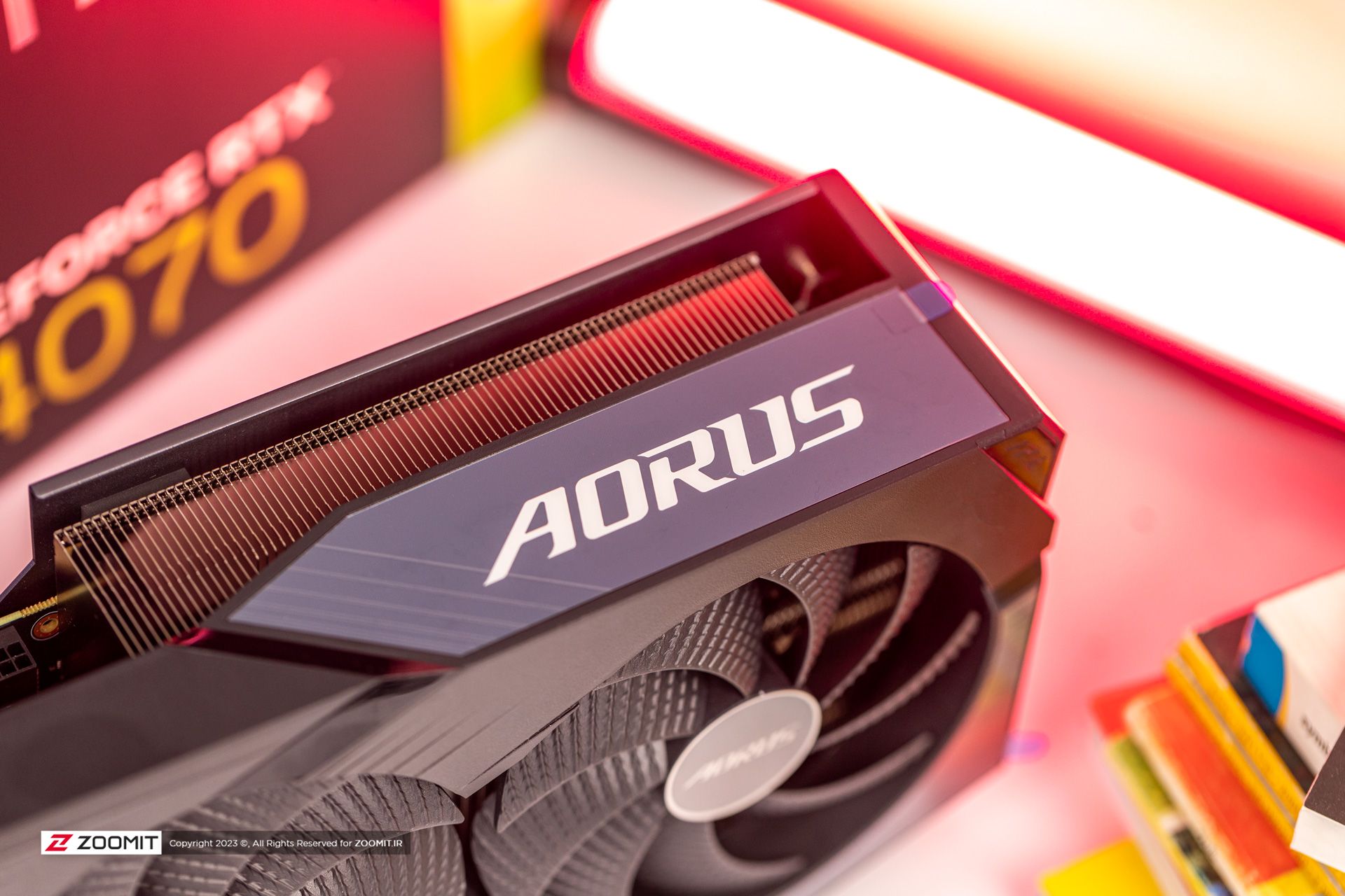 لوگوی Aorus کارت گرافیک انویدیا جی فورس گیگابایت Gigabyte AORUS GeForce RTX 4070 Ti MASTER 12G