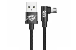کابل شارژ USB باسئوس Type-A به Micro-USB مدل MVP Elbow با طول 1 متر